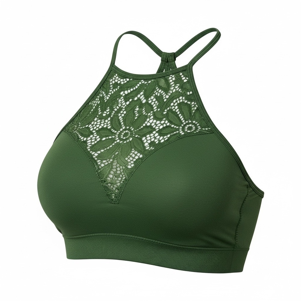 Zenana Outfitters Green Lace Bralette